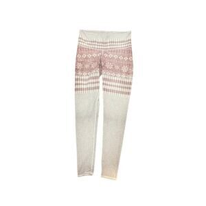 EUC Niyama Sol Winter Snow Bunny Barefoot leggings size L festive holiday